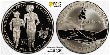 1995-P $1 Paralympic PR69DCAM
