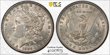 1884-O $1 AU55