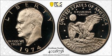 1974-S $1 Clad PR68DCAM
