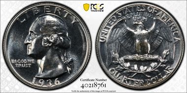 1936 25C PR66