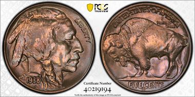 1938-D 5C Buffalo MS66