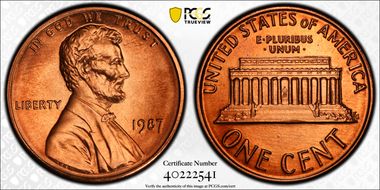 1987 1C MS67RD