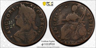 1787 CT 1/2P Draped Bust Left VG10BN