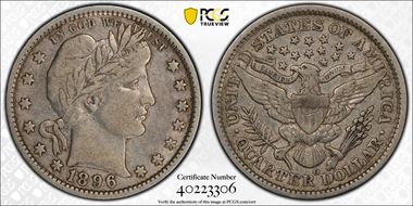 1896-O 25C VF30