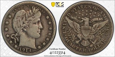 1914-S 25C VF20