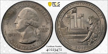 2019-P 25C American Memorial NP MS64