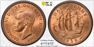 1938 1/2D S-4115 MS65+ RB