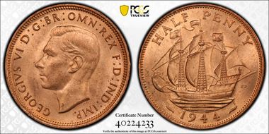 1944 1/2D S-4115 MS64+ RD