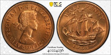 1964 1/2D S-4158 MS65RD