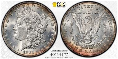 1878 7/8TF $1 Strong, VAM 40, 7/5 MS63