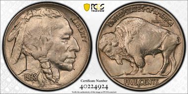 1938-D/S 5C Overmintmark, FS-512 MS65