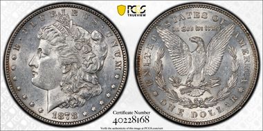 1878 7TF $1 VAM 189 AU55