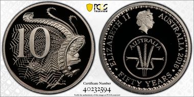 2016 10C 50 Yrs Decimal Currency PR70DCAM