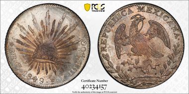 1849-Go PF 8 R Go33 F over Inverted F MS63