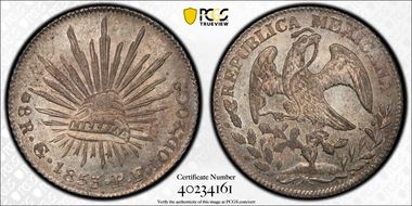 1853-Go PF 8 R Go37 MS63