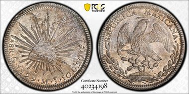 1829-Go MJ 8 R Go10 Die Style 1829-1830 AU58