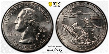 2019-W 25C War in the Pacific NP MS65