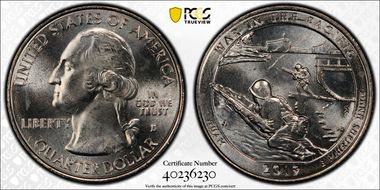 2019-D 25C War in the Pacific NP N1