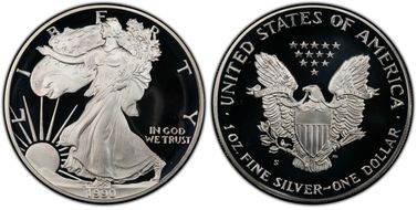 1990-S $1 Silver Eagle PR69DCAM