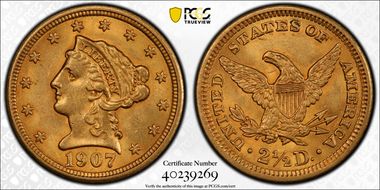 1907 $2.50 MS63