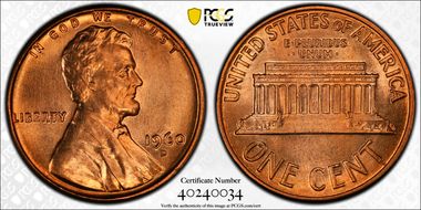 1960-D 1C Small Date MS67RD