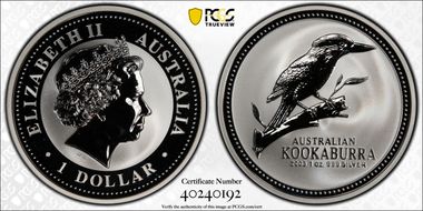 2003 $1 Kookaburra Ag MS69