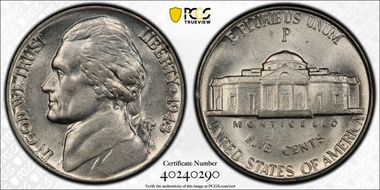 1943-P 5C DDO FS-102 AU58