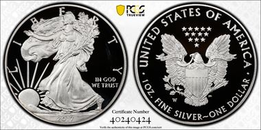 2017-W $1 Silver Eagle PR69DCAM
