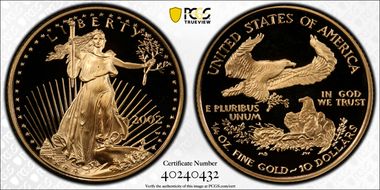 2002-W $10 Gold Eagle PR69DCAM