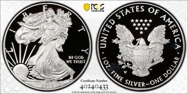 2016-W $1 Silver Eagle 30th Anniversary Lettered Edge PR69DCAM