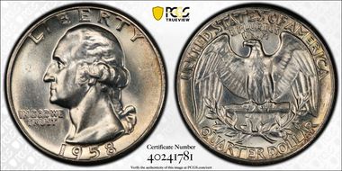 1958 25C Type B Reverse, FS-901 MS66