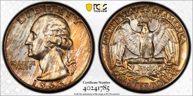 1963 25C Type B Reverse, FS-901 MS66