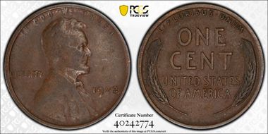 1922 No D 1C Strong Reverse XF40BN