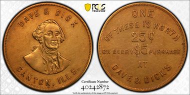 1900 Medal Baker-E700 Brass Dave & Dick's, Canton N1