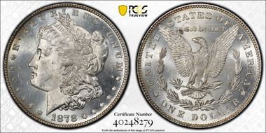 1878 7/8TF $1 Strong MS63