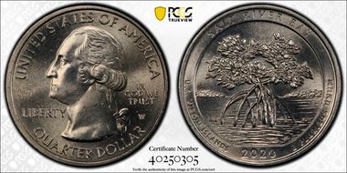 2020-W 25C Salt River Bay NP V75 Early Find MS65