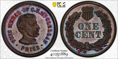 (1861-65) CWT F-143/261a G.B. McClellan MS65BN