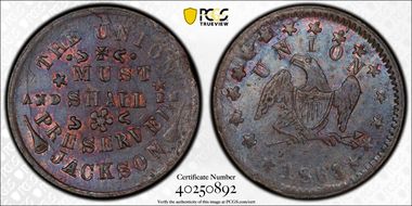 1863 Token F-155/400a Union MS62BN