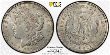 1921-D $1 MS62