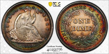 1839-O 10C No Drapery MS64