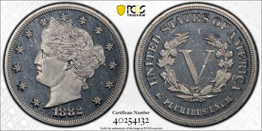 1882 5C J-1692 PR65CAM