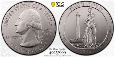 2013-P 25C Perry's Memorial NP  5 oz Silver SP69