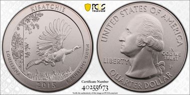 2015-P 25C Kisatchie NP 5 oz Silver SP68
