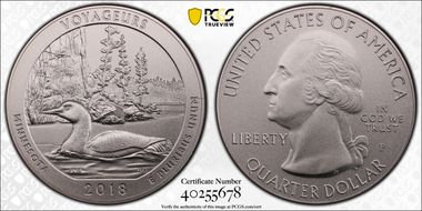 2018-P 25C Voyageurs NP 5 oz Silver SP70