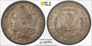 1878 7/8TF $1 VAM 44, Tripled Blossoms AU53