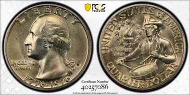 1976-S 25C Silver MS65