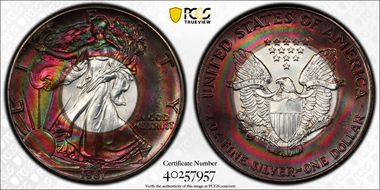 1987 $1 Silver Eagle N1