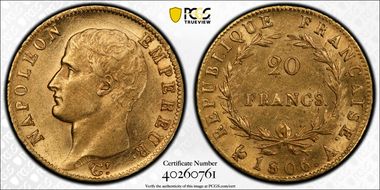 1806-A 20 Fr Gad-1023 F-513 MS62