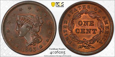 1843 1C N-10 MS66BN