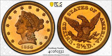 1856 $2.50 PR65